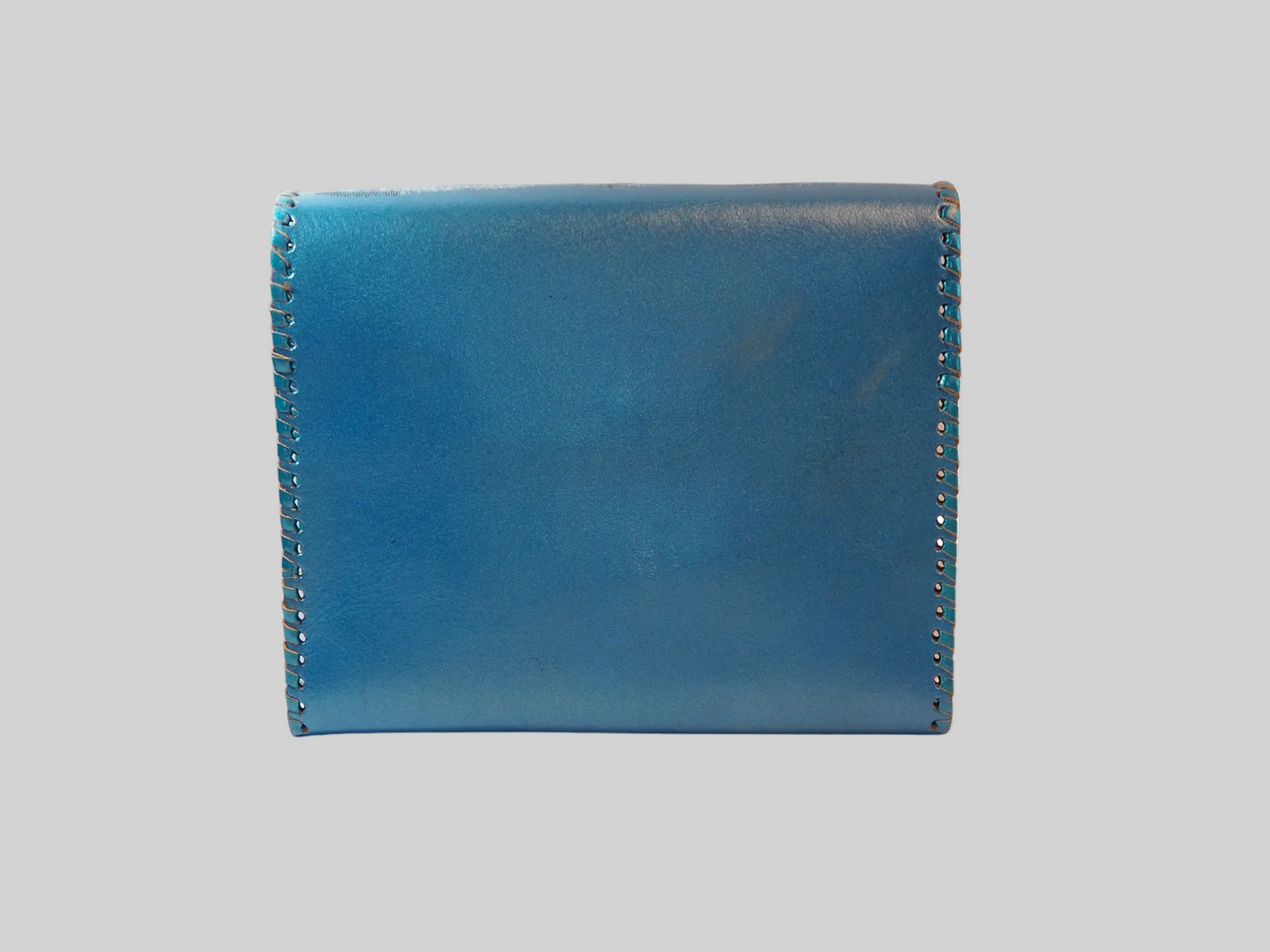 Metallic Blue Purse with matching wallet