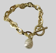 Link Pearl Charm Bracelet