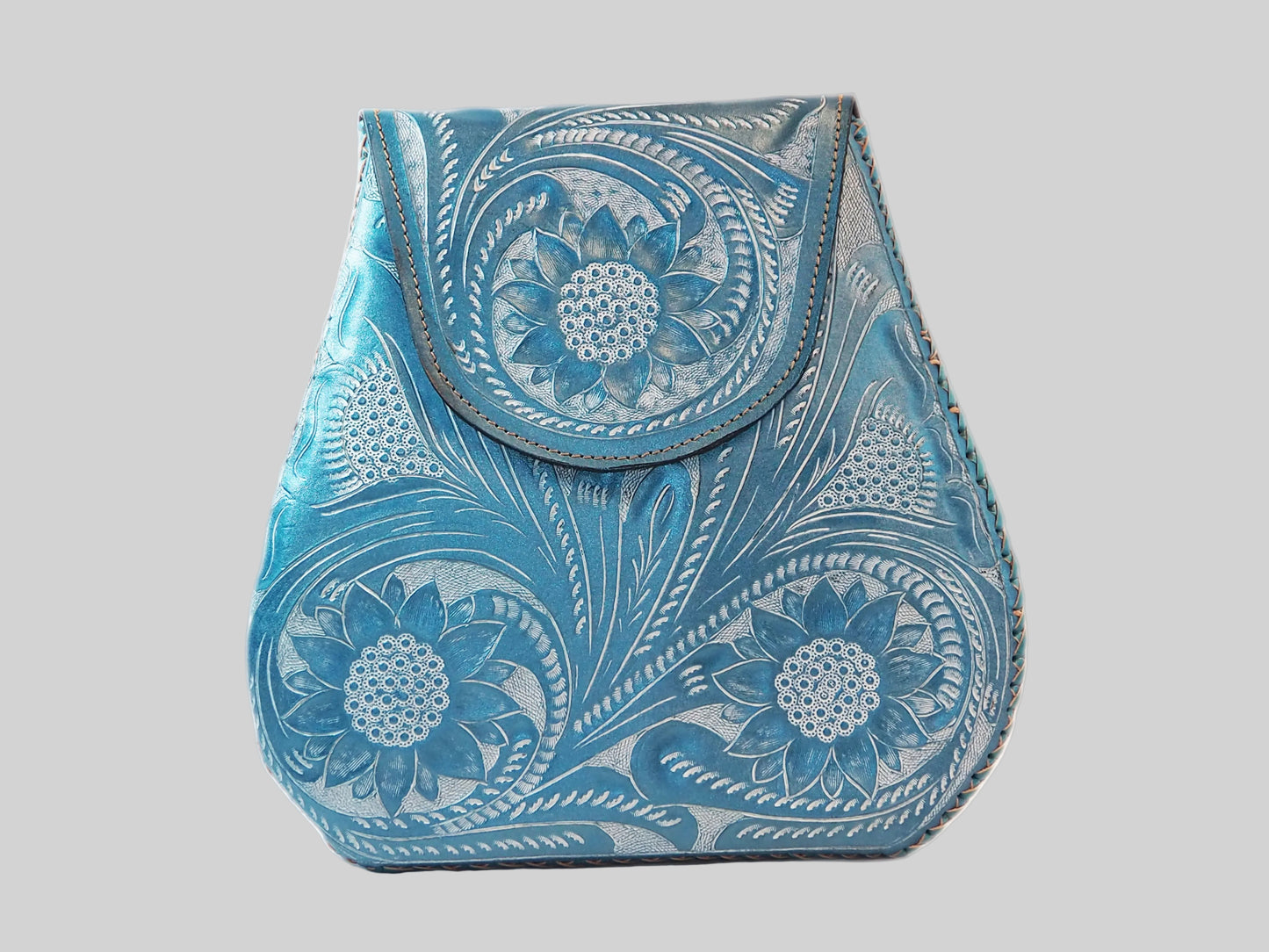 Blue Sunflower Bag with matching wallet