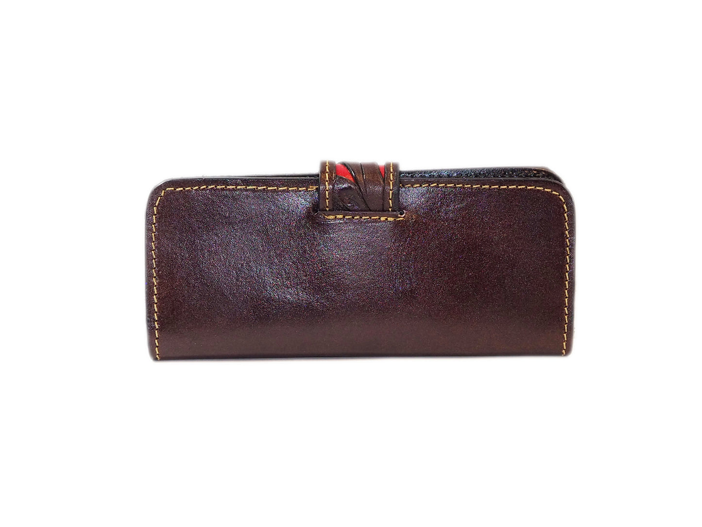 Red Tooled Bag With Matching Wallet