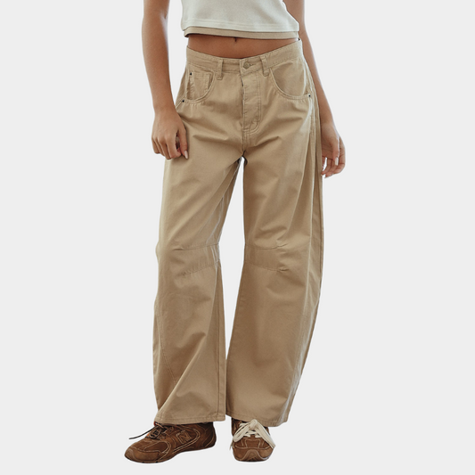 Wide Leg Barrel Pants