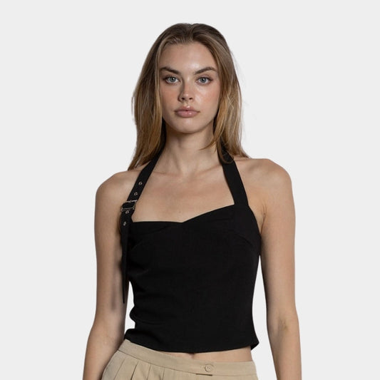 Buckle Halter Top