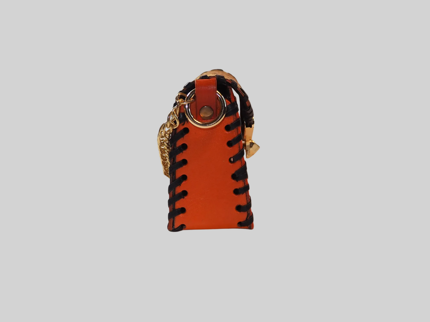 Orange and Gold Tooled Purse