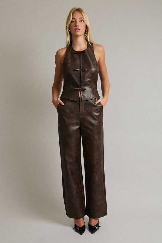 Faux Leather Pants