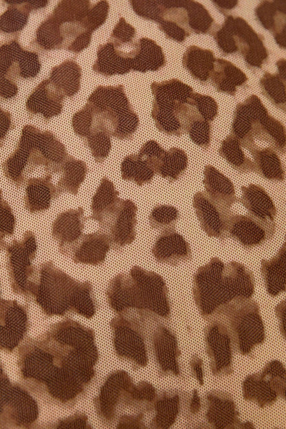 Mock Neck Long Sleeve Mesh Top