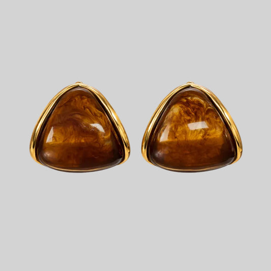 Brown Resin Earrings