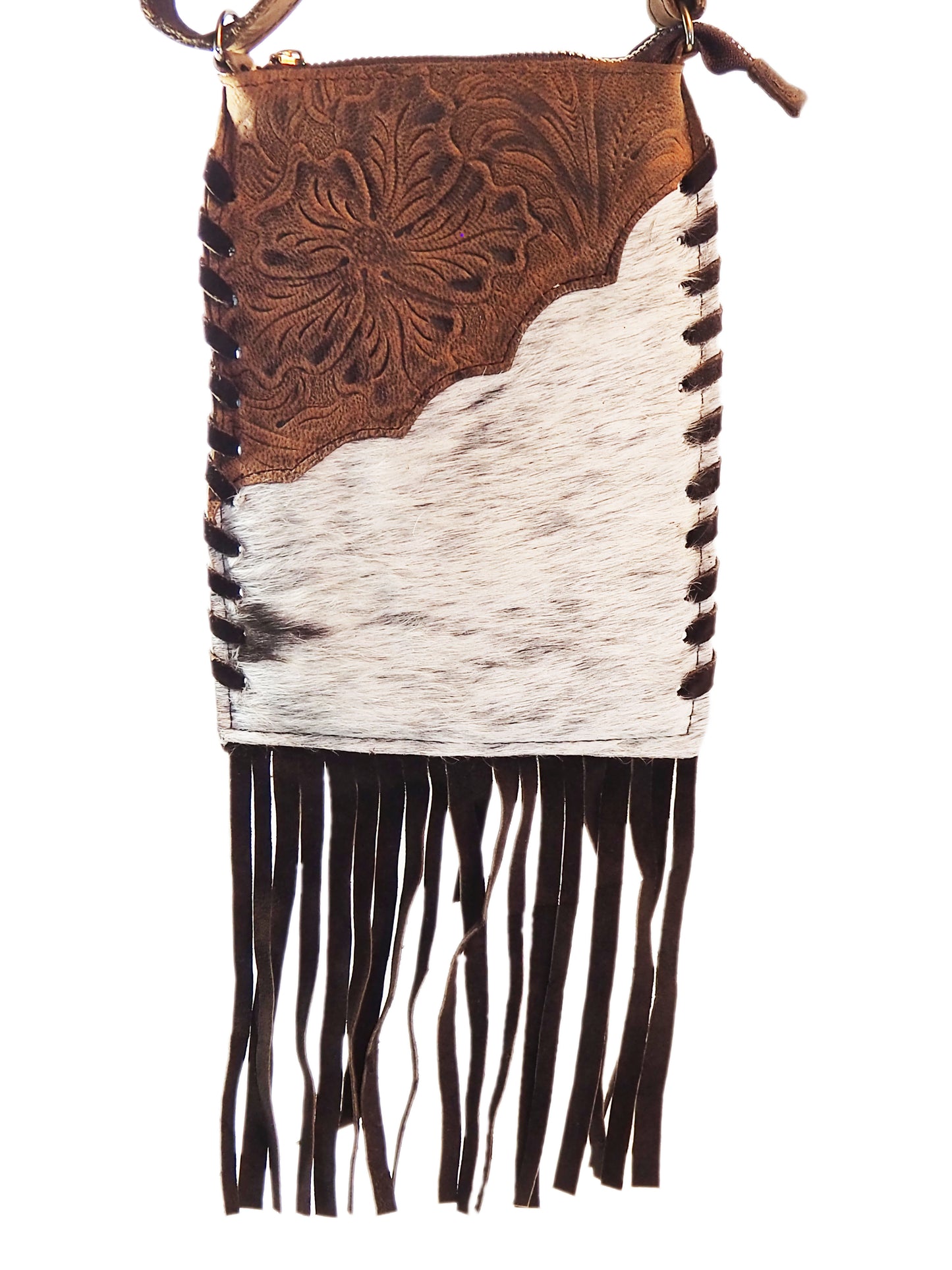 Fringe Cowhide Crossbody