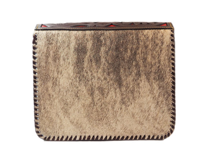 Red Tooled Bag With Matching Wallet